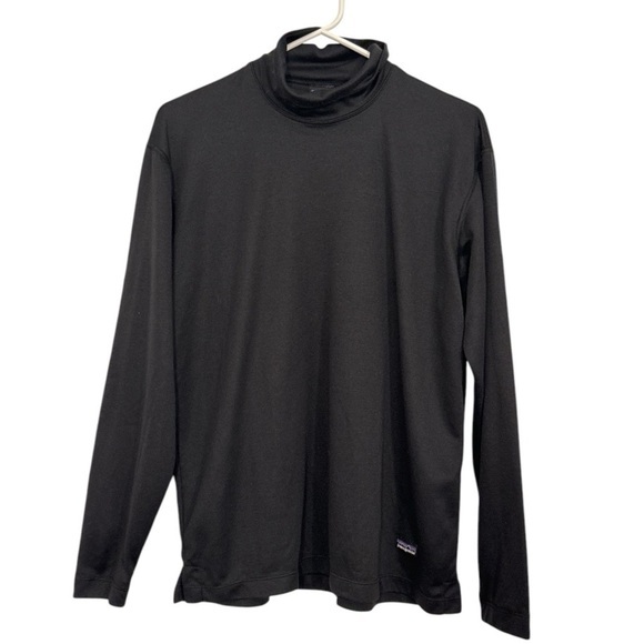Patagonia Capilene Black Long Sleeve Turtleneck Pullover Men’s‎ Size Medium - Picture 1 of 7